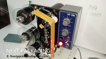 SEMI AUTO RIBBON CODING MACHINE, Date printing on pouches, manual batch coding machine