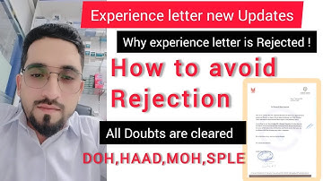 Experience Letter/Certificate Important for DataFlow.its correct formate|For DOH,DHA,MOH and SPLE!