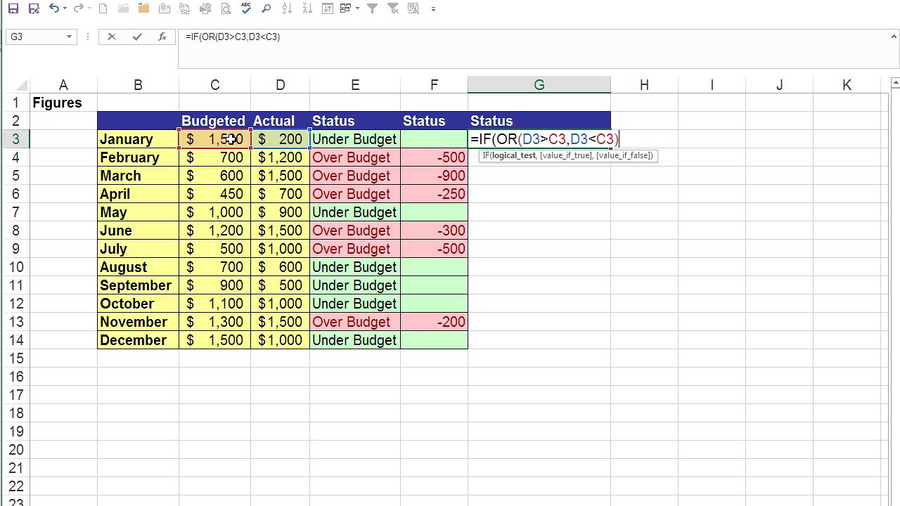 Microsoft Excel - Level 2 - Video 6 IF AND OR Functions - YouTube