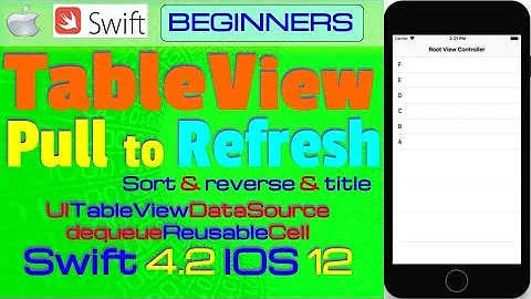 IOS 12, Swift 4, Beginners, Tutorial : Add Pull to Refresh Tutorial   ( UIRefreshControl )