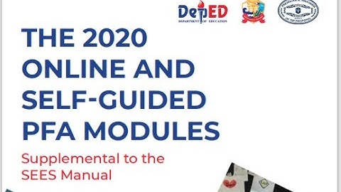 The 2020 Online and Self-Guided PFA MODULES