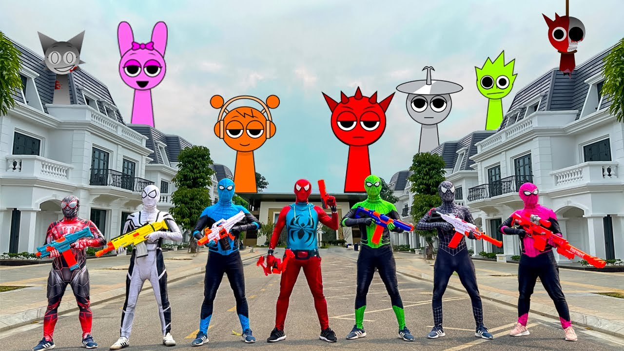 Что, если 7 ЧЕЛОВЕК-ПАУКОВ будут жить в одном доме...?? || Человек-паук против Скибиди Спрунки