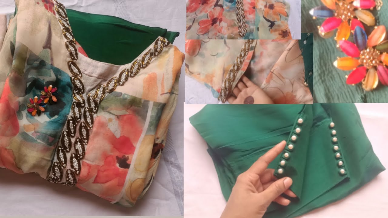 🎋Letest colour contrast summer special ✨ dress design 💁/partywear suit design 💫#fashiondress #viral