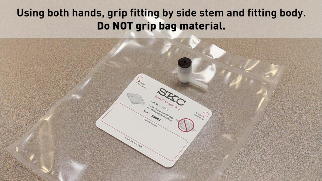 SKC How to Properly Open Close SKC Polypropylene Sampling Bag Fittings skc-how-to-properly-open-close-skc-polypropylene-sampling-bag-fittings