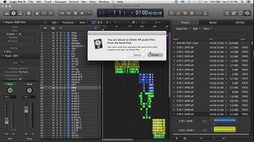 Clearing Unused Audio Files in Logic Pro X Projects (Reduce file/folder size of projects)