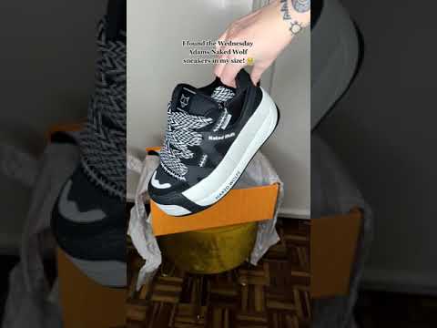 Unboxing the Naked Wolf Wednesday Adams sneakers. #wednesdayaddams #unboxingvideo #sneakers