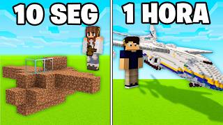 AVIÃO DE 10 SEGUNDOS VS 1 HORA NO MINECRAFT!