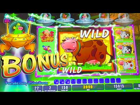 INVADERS Attack From The Planet Moolah BONUS!!! CASINO SLOTS - LIVE PLAY