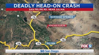 ‘Head-on’ crash near Julian kills child, leaves 7 people hospitalized