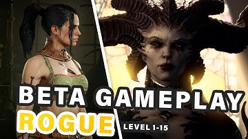 Diablo 4 Beta No Commentary Gameplay | Rogue Level 1-15 ► Diablo 4 (Beta)