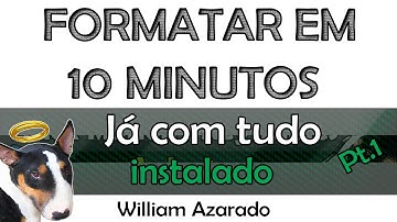 Instalar Windows em minutos com os programas e configurações parte 1 de 2