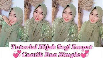 Tutorial Hijab Segi Empat Untuk Kondangan & Jalan (Cantik & Simple) #like #subscribe #tutorial #fyp