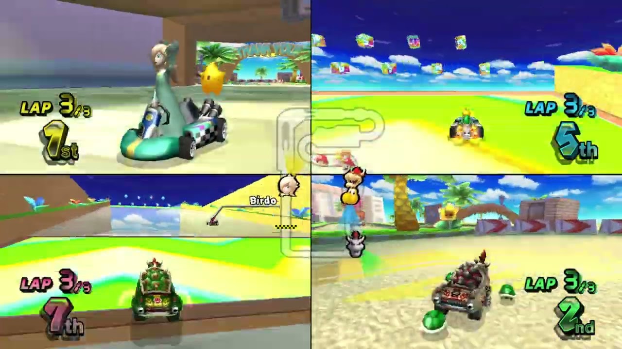 Mario Kart Wii ✦ 4 Players #377 Flower Cup 150cc