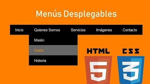 Cómo crear menus desplegables html5 y css3