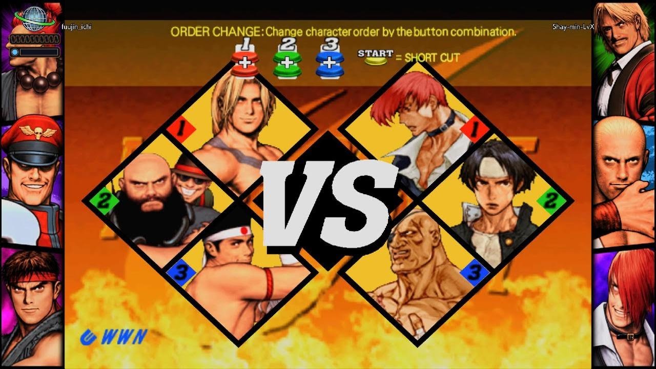 SNK vs CAPCOM カードセット 草薙京 八神庵 リュウ 春麗 CAPCOM vs SNK 2 対決 八神庵、草薙京、サガット - YouTube