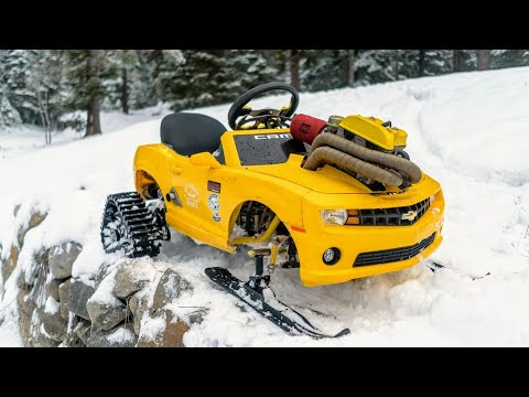 Go Kart Snow Tracks From China! Camaro Shreds The Snow!