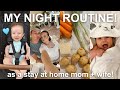 my *realistic* night routine as a STAY AT HOME MOM + WIFE with my 3 month old!🫧🩵✨