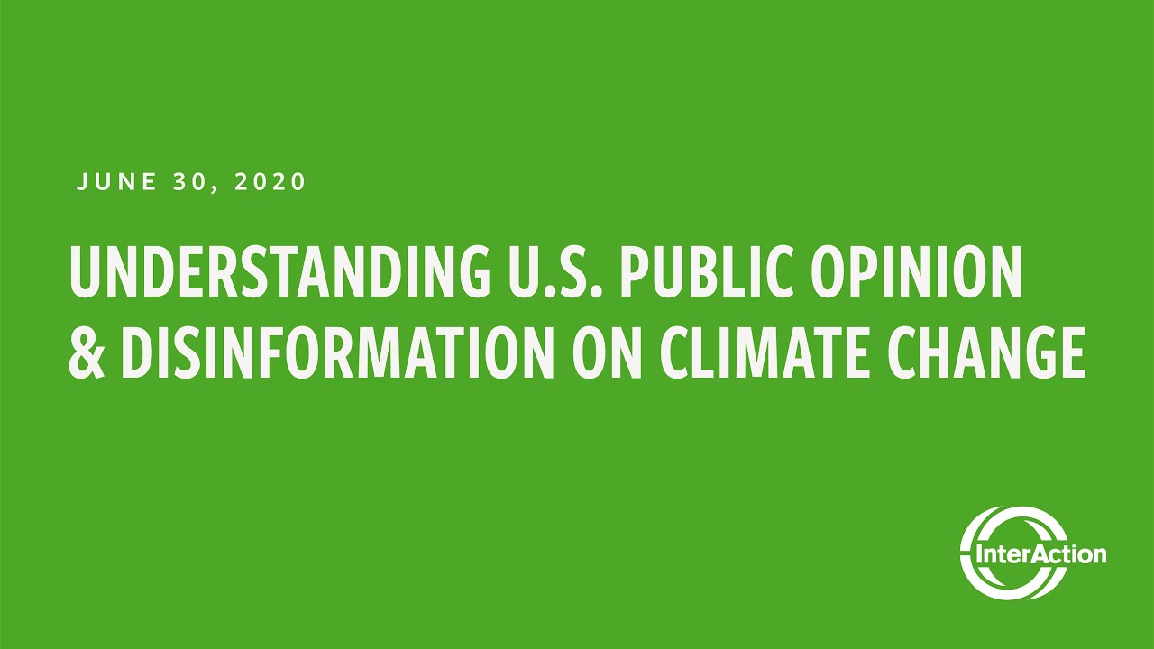 U.S. Public Opinion and Disinformation on Climate Change