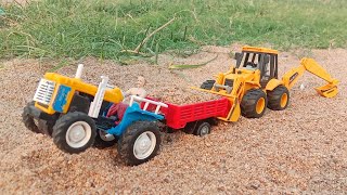 Tractor HMT toy with fully loaded trolley | toys tractor video | tractor toy power | Boom Kuttty