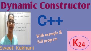 Dynamic Constructor in C++
