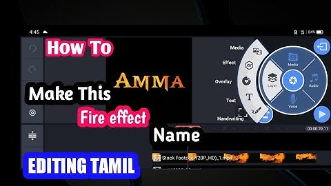 Kinemaster NAME video editing Tamil.  How to make fire name video editing Tamil.Fire name video