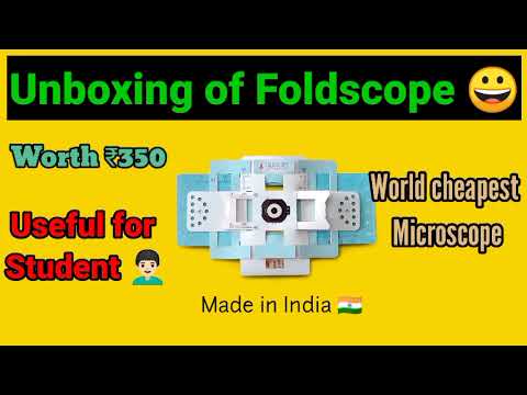 Unboxing of Foldscope | World cheapest Microscope|| Worth ₹350 ||  @funfreeeducation
