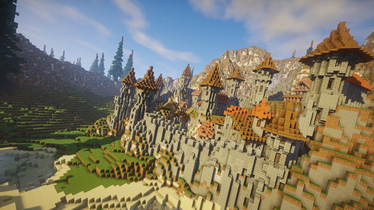 Minecraft Medieval Village Timelapse #3 | The Entrance - YouTube