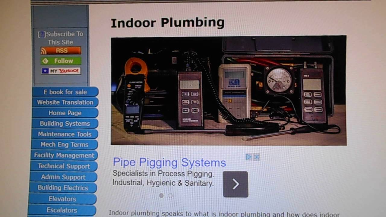 Indoor Plumbing What Is Indoor Plumbing YouTube
