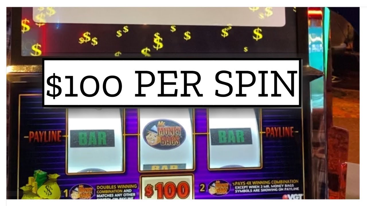 $100/SPIN GROUP PULL AT CHOCTAW CASINO DURANT MR MONEY BAG SLOT