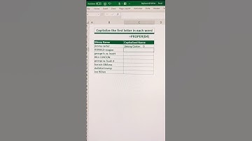Capitalize first letter in Excel #excel #exceltips #exceltutorial #exceltricks #mindset #trending