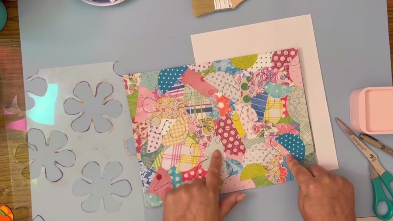 Another version of Mid-century Flower Power - a collage tutorial