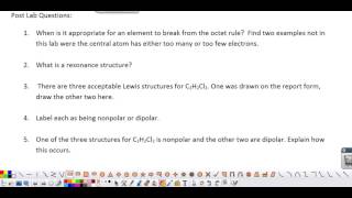 Bonding Lab Instructions