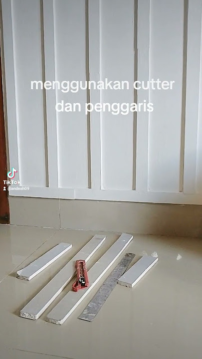 make over dinding menggunakan gypsum bekas plafon