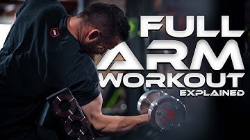 FULL ARM WORKOUT with Hypertrophy Coach - How to Get Big Arms, Biceps and Triceps