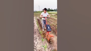48V rechargeable micro tiller Peanut furrow soiling and weeding machine One machine for multiple