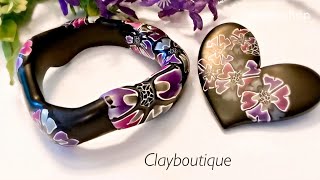 Polymer Clay ‘wonky bangle’ with ‘bloom’ cane. Don’t miss this one for the big laugh!