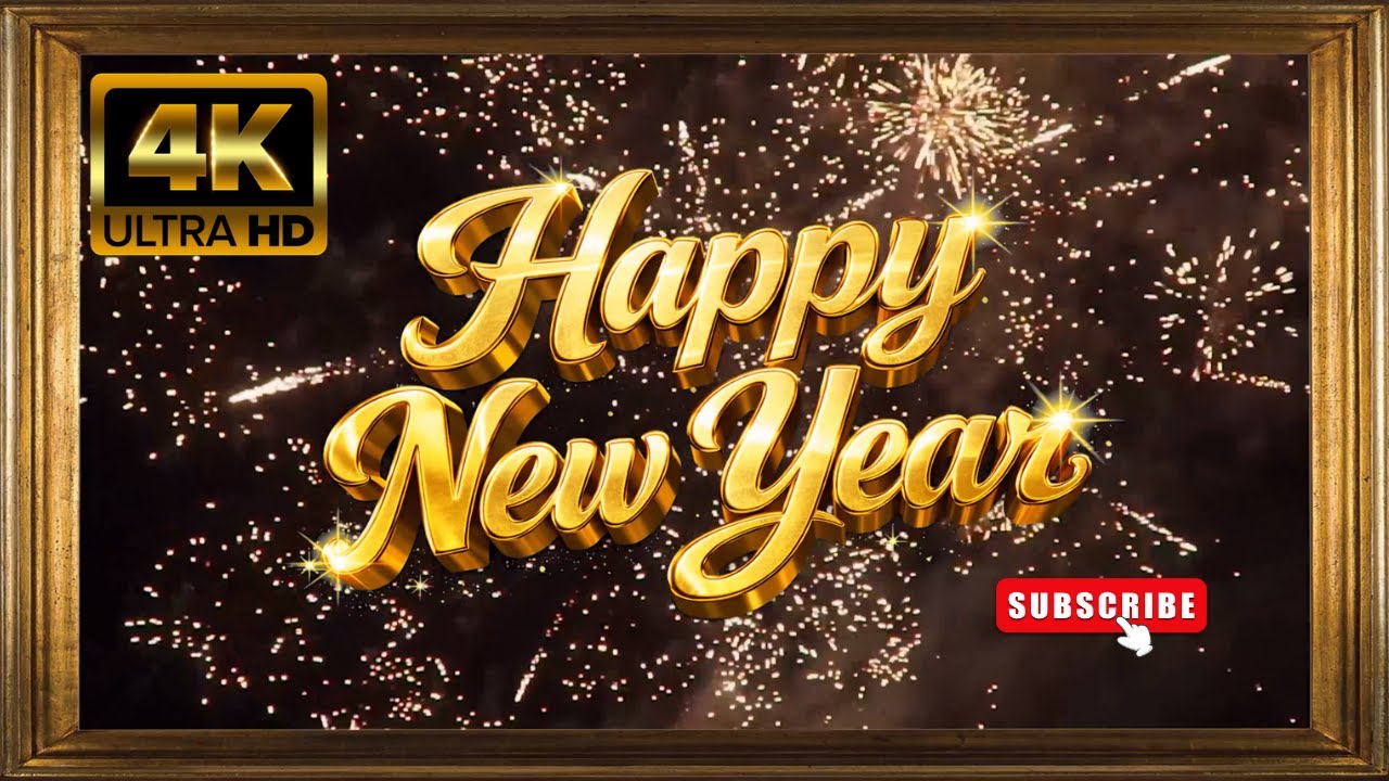Happy New Year Screensaver Background For Your TV / New Year Tv Frame