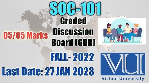 Soc101 GDB Solution Fall 2022 || SOC-101 || Rizwan Bin Rafiq