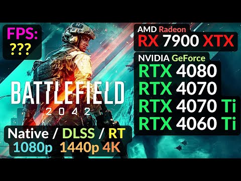 Battlefield 2042 TEST RX 7900 XTX / RTX 4080 4070 Ti 4070 4060 Ti / 1080p 1440p 4K / Ray Tracing