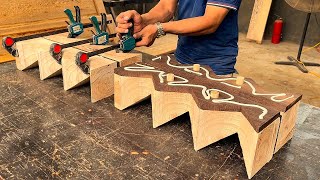 A Timeless Masterpiece, The Art of Woodworking: Tree Trunk-Old Transformed into a Showstopper