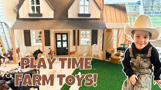 It's Rodeo Day!!! Roshek Kids Play Bull Riding with their Toys!!! COWS FARM COWBOYS BARNYARD BUNNY by The Roshek Family 43,698 views 1 month ago 28 minutes