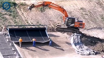 geomembrane installation video  BPM Avery