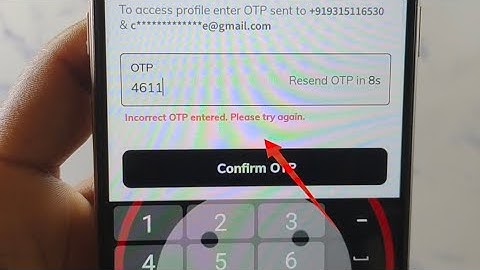How to fix Incorrect OTP entered. Please try again. problem solve in Ajio