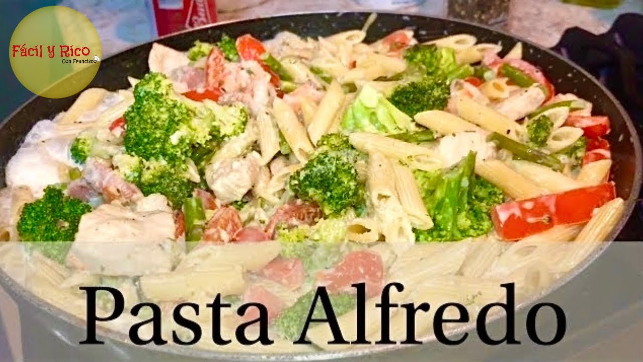 Como Hacer Pasta Alfredo con Pollo y Camarones 🍝 | Receta Pasta Alfredo