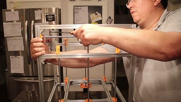 3D GURU Building the Hypercube 300 Part 6   Mounting the Y Axis Rods and XY Stepper Motors