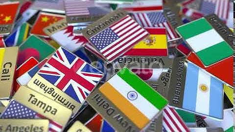 Souvenir Magnet with Cincinnati Text and National Flag | Motion Graphics - Envato elements