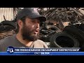 Homeless encampment fire destroys nearby shop