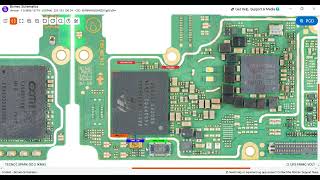 Tecno Spark Go 2 KM4 eMMC ISP Pinouts & Voltages | CLK CMD DAT0 VCC VCCQ Test Point Diagram
