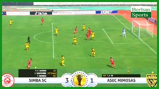 Simba SC vs Asec Mimosas 3 - 1, Goals and Highlights. CAF Confederation Cup.