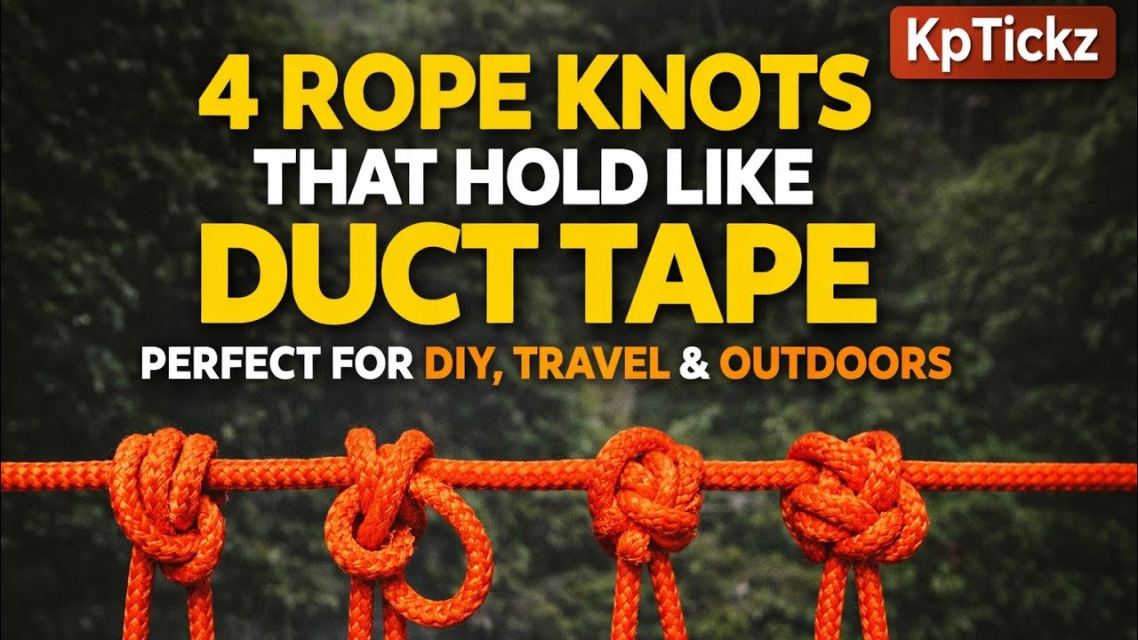 4 Rope Knots That Hold Like Duct Tape – Perfect for DIY, Travel & Outdoors